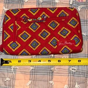 Vera Bradley Red Geometric Clutch Wallet
